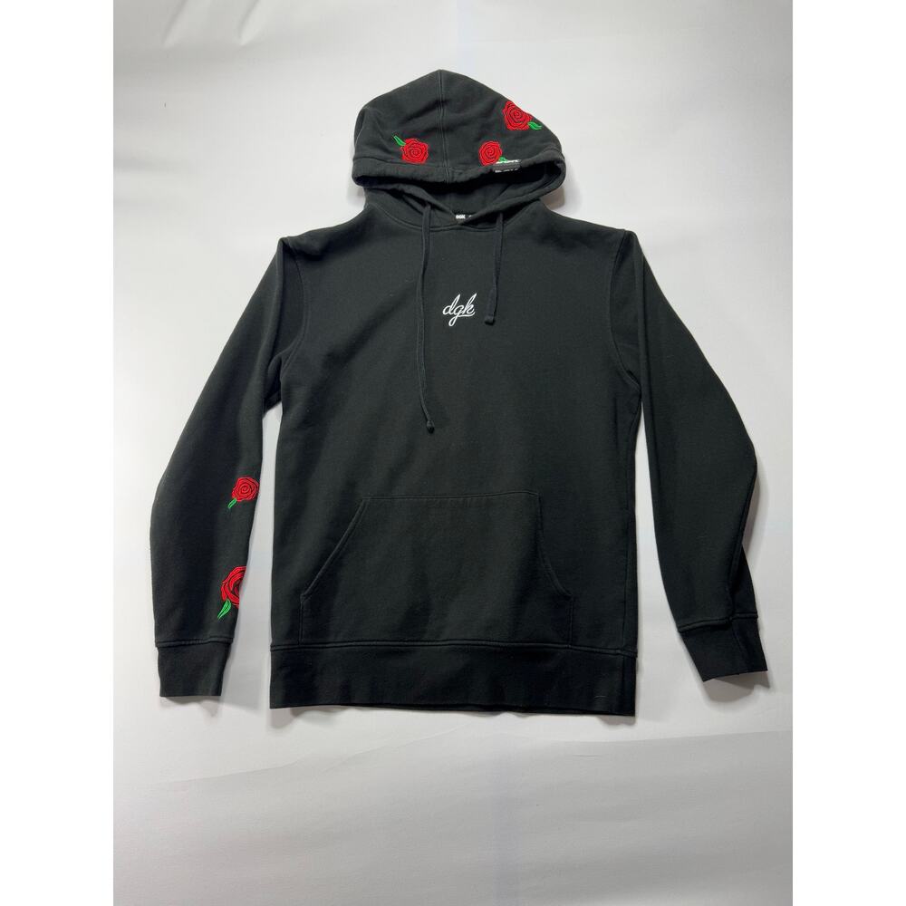 DGK Dirty Ghetto Kids Women's Black Rose Print Hoodie Sweatshirt - Size M*